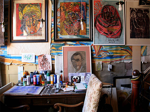 Einblick in das Atelier des Künstlers Michael Wendel